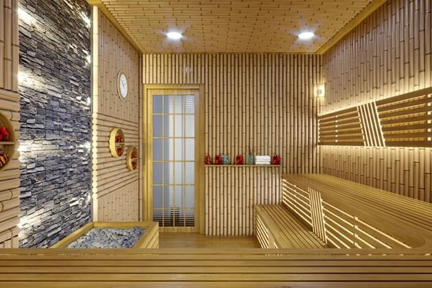 Phòng xông hơi kiểu Onsen Nhật Bản