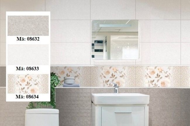 Gạch ốp nhà tắm theo bộ Viglacera BS3619, BS3620, BS3620 đang được nhiều khách hàng yêu thích
