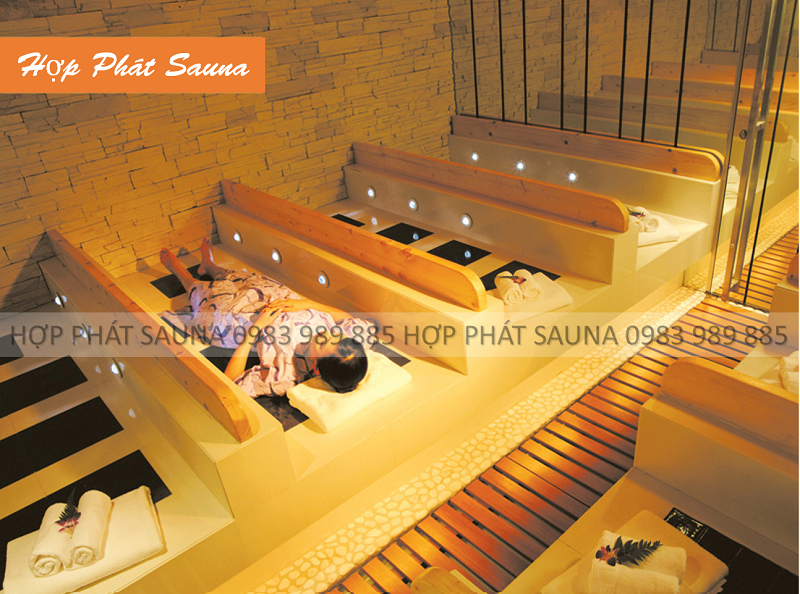 Hợp Phát Sauna thi công phòng xông hơi Ganbanyoku chất lượng