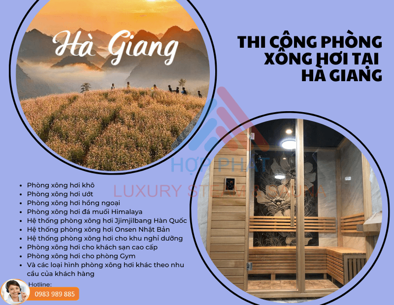 Hợp Phát Sauna thiết kế, lắp đặt phòng xông hơi tại tỉnh Hà Giang