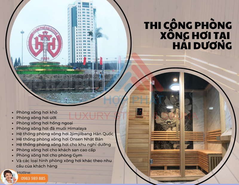 Hợp Phát Sauna thiết kế, lắp đặt phòng xông hơi tại tỉnh Hải Dương