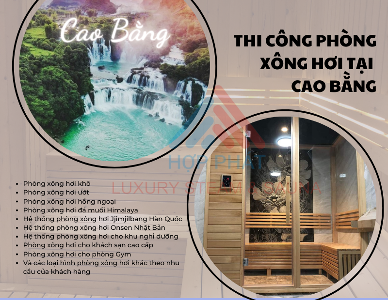 Hợp Phát Sauna thiết kế, lắp đặt phòng xông hơi tại tỉnh Cao Bằng