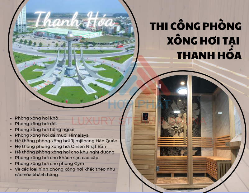 Hợp Phát Sauna thiết kế, lắp đặt phòng xông hơi tại tỉnh Thanh Hóa