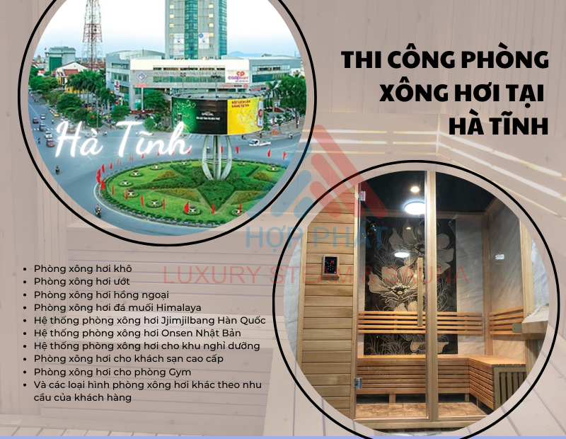 Hợp Phát Sauna thiết kế, lắp đặt phòng xông hơi tại tỉnh Hà Tĩnh