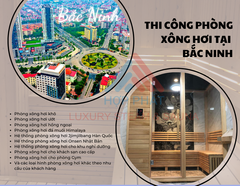 Hợp Phát Sauna thiết kế, lắp đặt phòng xông hơi tại thành phố Bắc Ninh