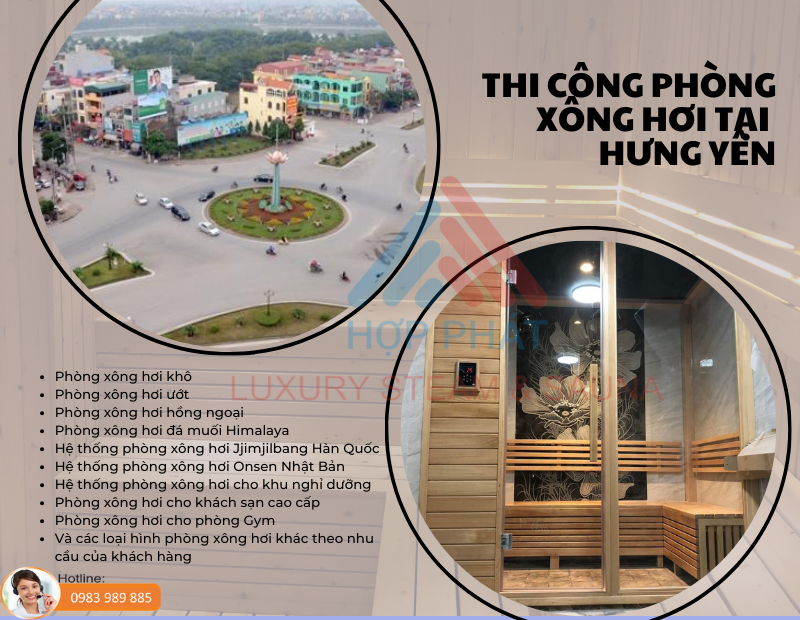 Hợp Phát Sauna thiết kế, lắp đặt phòng xông hơi tại tỉnh Hưng Yên