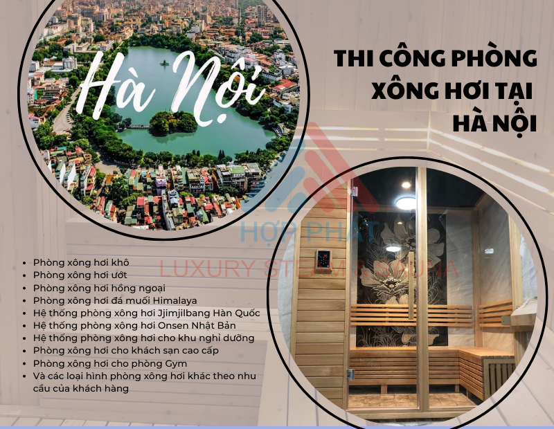 Hợp Phát Sauna thiết kế, lắp đặt phòng xông hơi tại thành phố Hà Nội