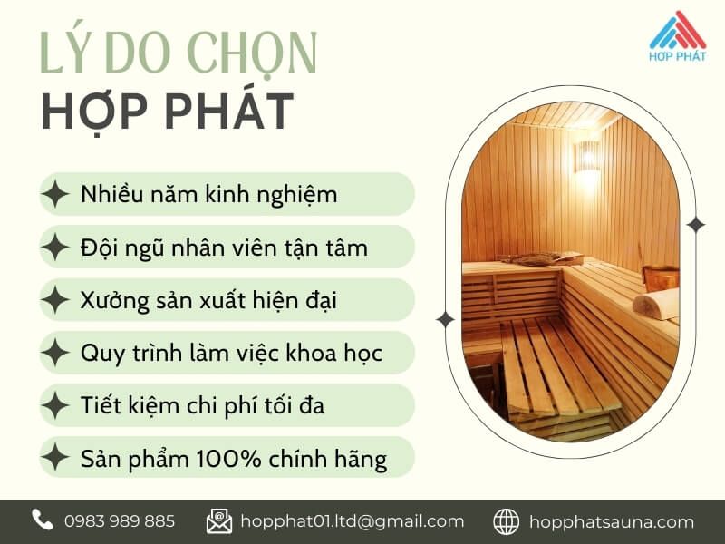 Lý do nên chọn Hợp Phát Sauna