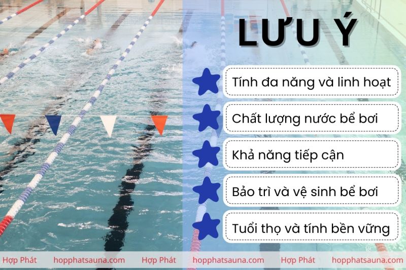 Lưu ý khi thiết kế bể bơi thi đấu