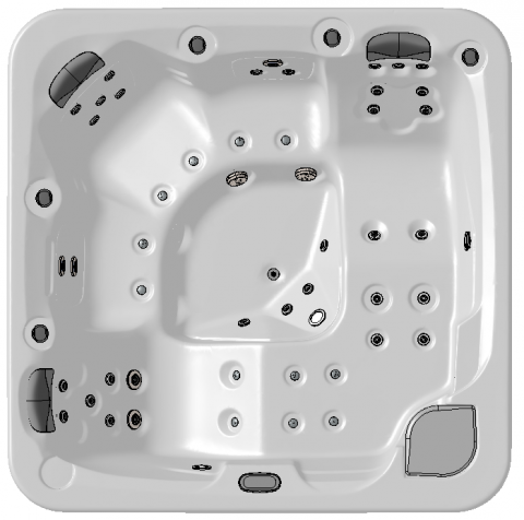 Bồn tắm Feel Hot tub  2160x2160x900mm